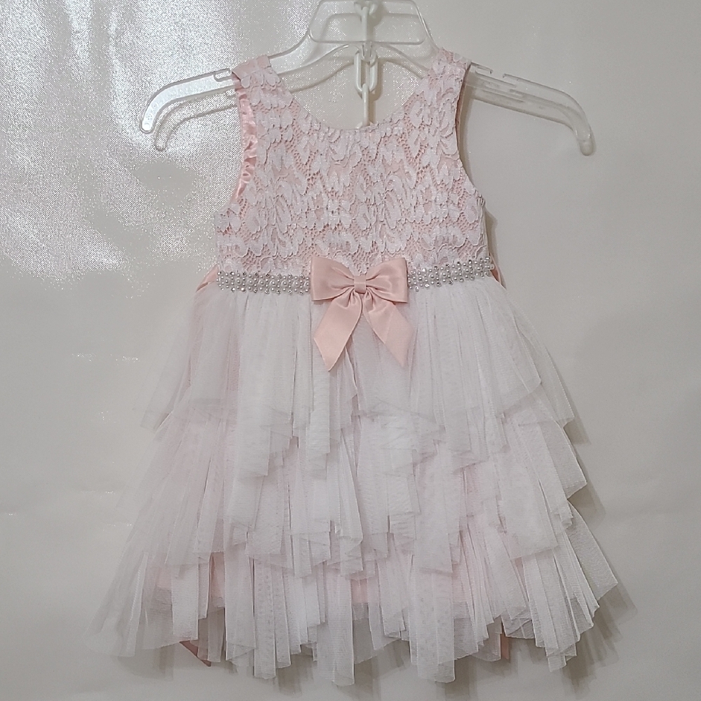AMERICAN PRINCESS Girl's Elegant‎ Pink Lace Special Occasion Dress - Size 4T